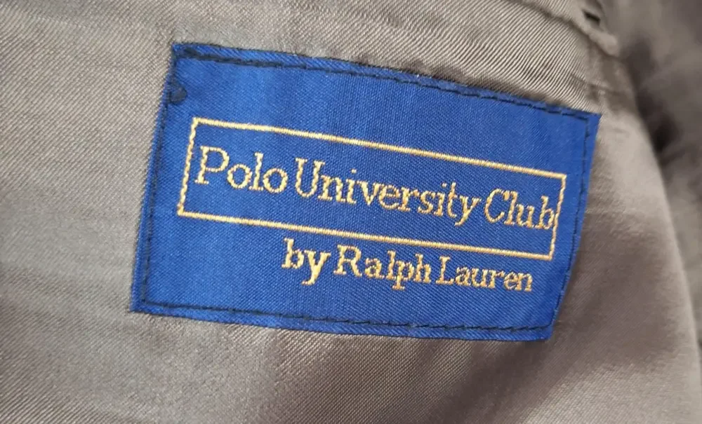 Polo Ralph Lauren University Club Blazer Mens 42 Tall Brown Wool Houndstooth